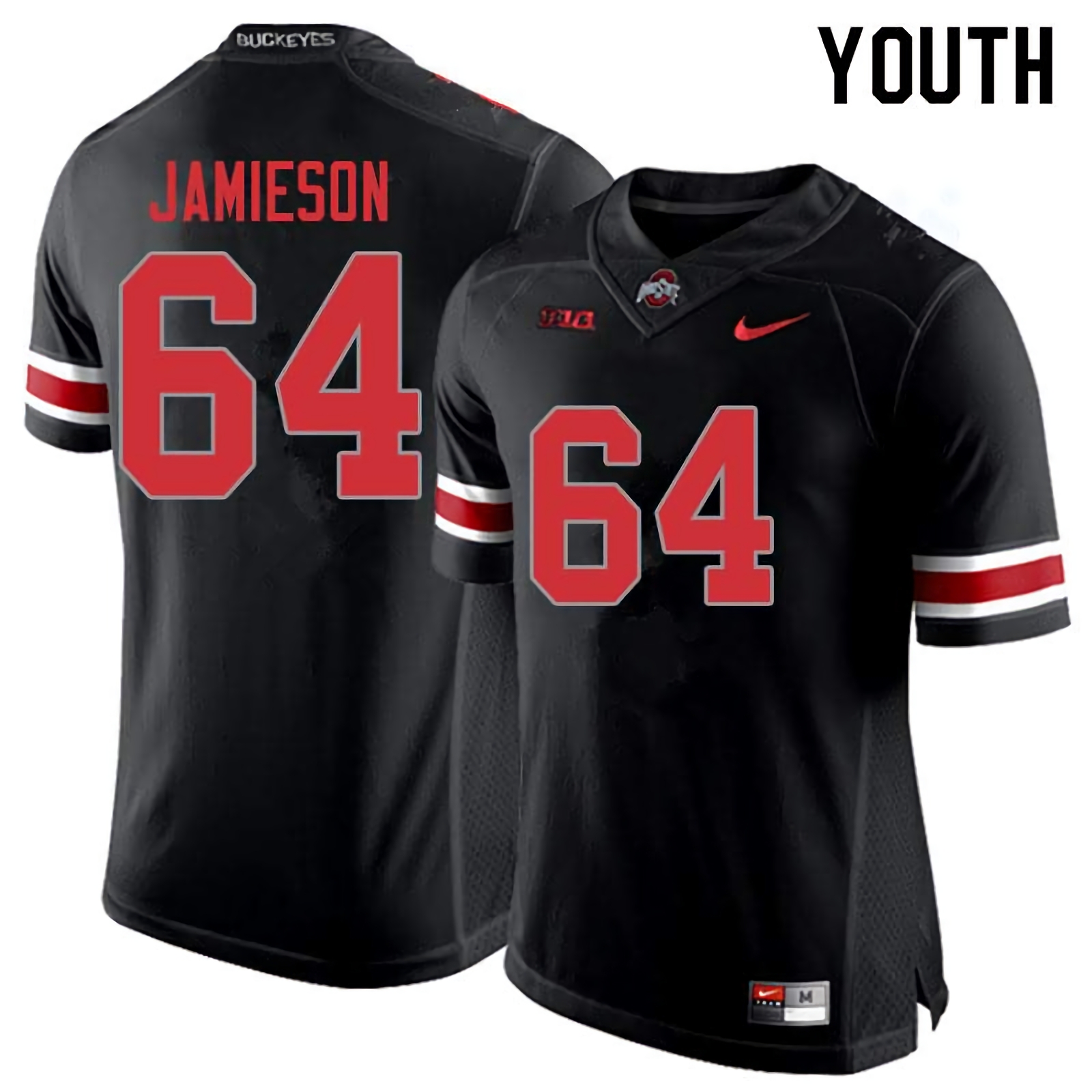 Jack Jamieson Ohio State Buckeyes Youth NCAA #64 Nike Blackout College Stitched Football Jersey NSU6756GZ